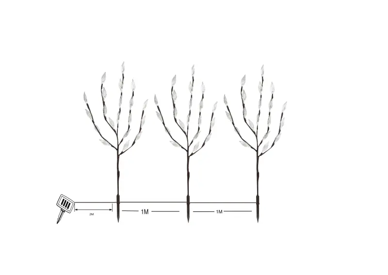 Záhradné svietidlo ZUMA LINE SW-5009 LED solárne zapichovacie 60x0,06W 3000K IP44